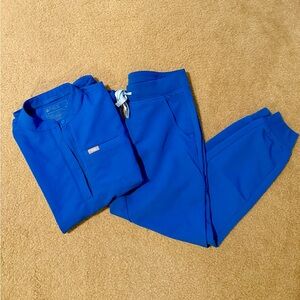 Figs Royal Blue Scrub Set
